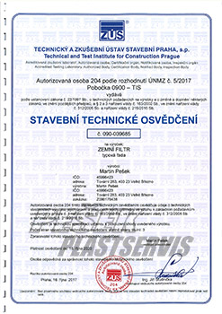 Stavebn technick osvden - zemn filtr